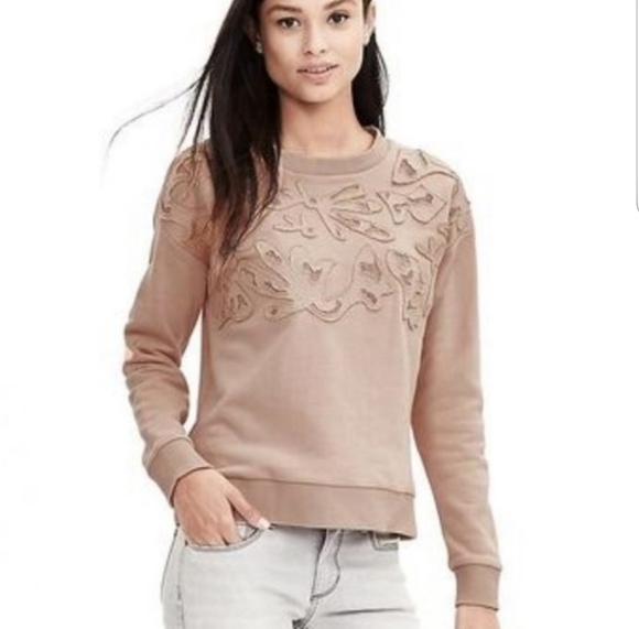 Banana Republic Womans Pink Crew Neck Sweater Size Small - Picture 3 of 14